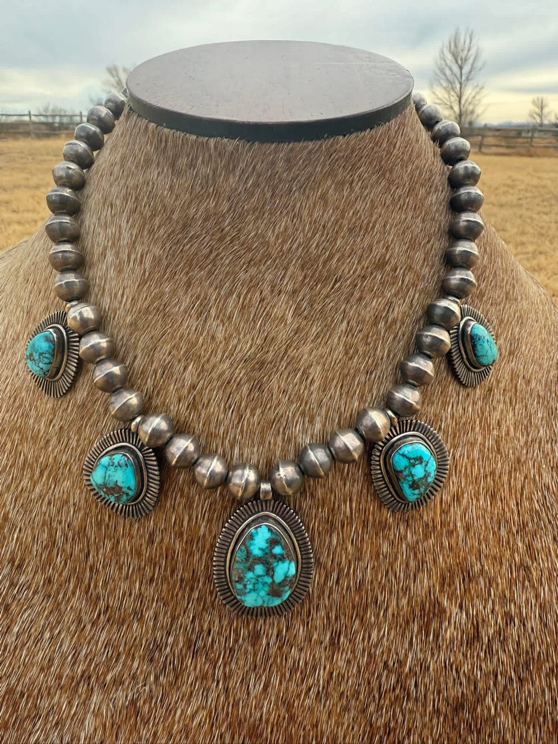 Vintage Bisbee 5 Stone Necklace