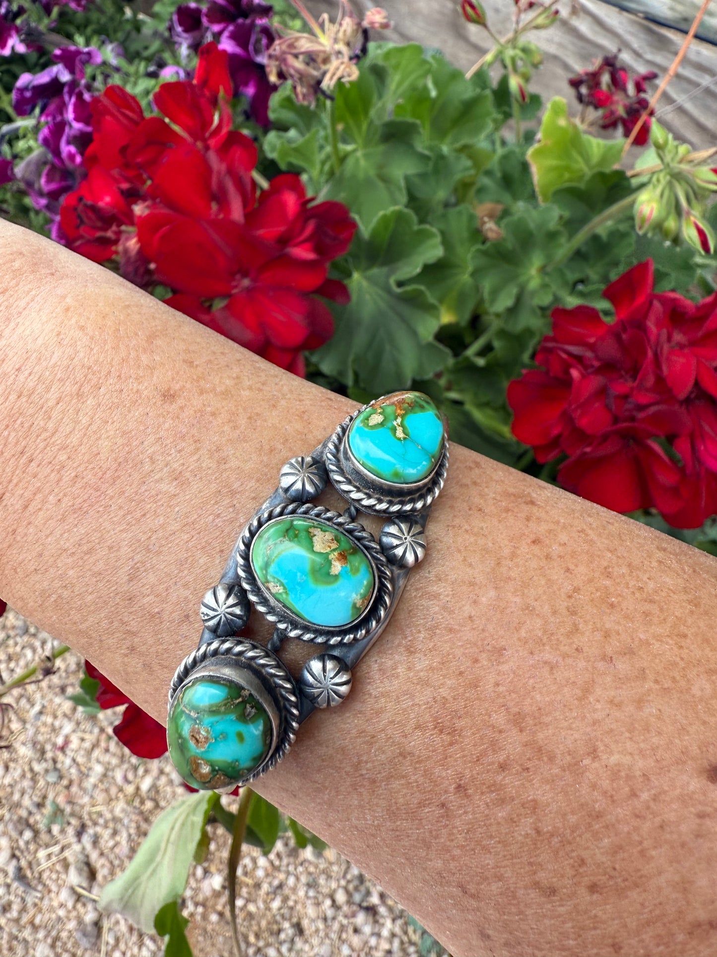 3 Stone Sonoran Gold Cuff