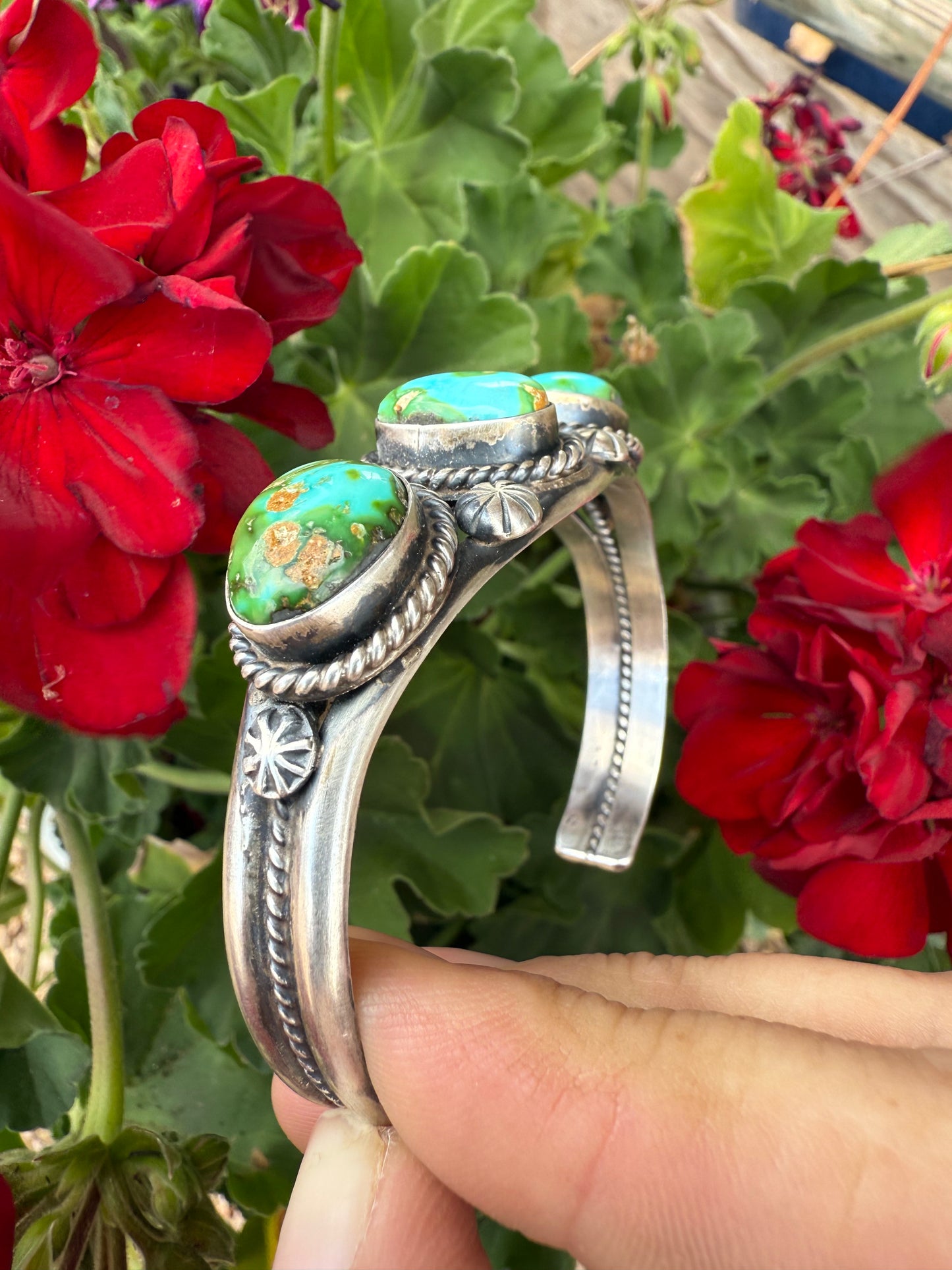 3 Stone Sonoran Gold Cuff