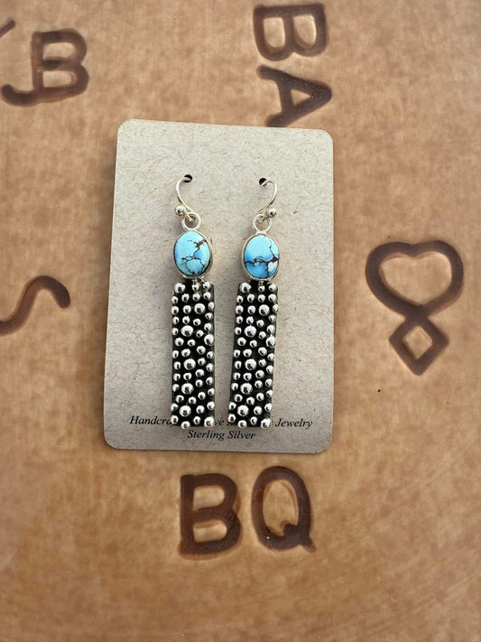 Golden Hills Dangle Dot Earrings
