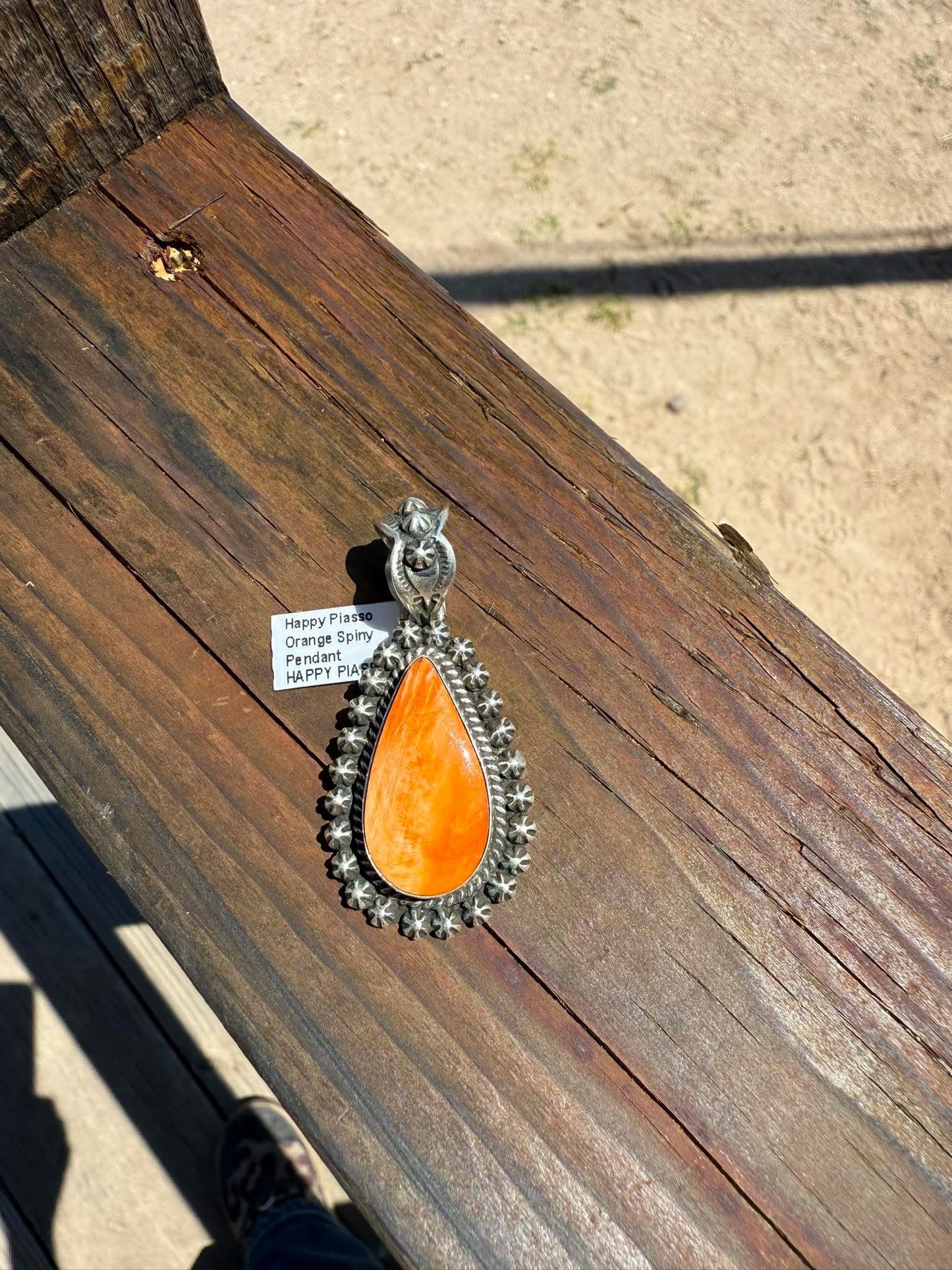 Orange Spiny Happy Piasso Pendant