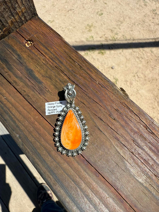 Orange Spiny Happy Piasso Pendant