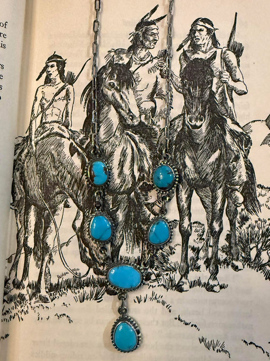 Egyptian Turquoise 6 Stone Necklace