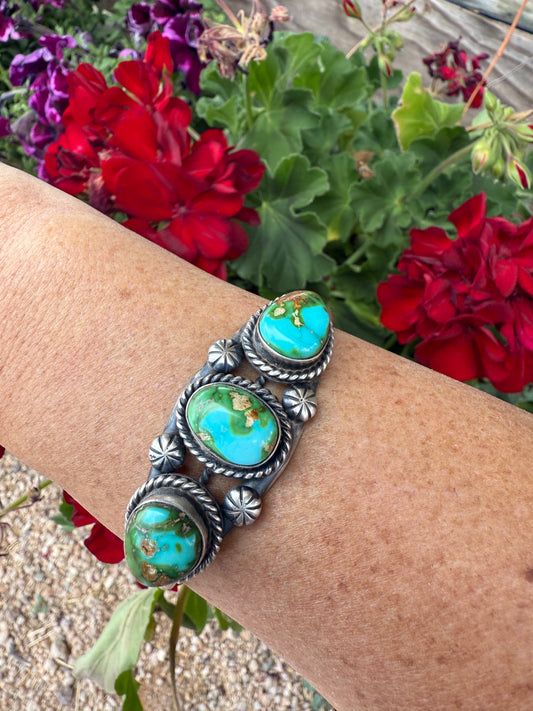 3 Stone Sonoran Gold Cuff