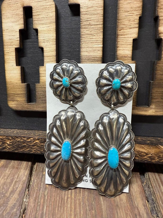 Kingman Dangle Oval Earrings