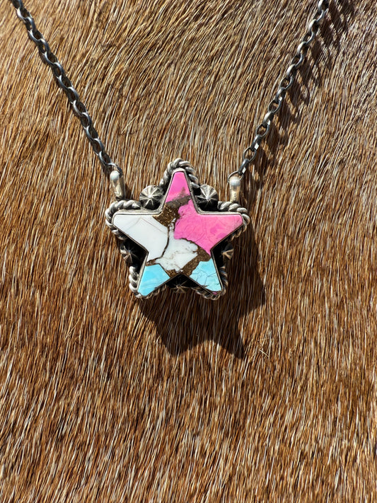 Cotton Candy Star Necklace
