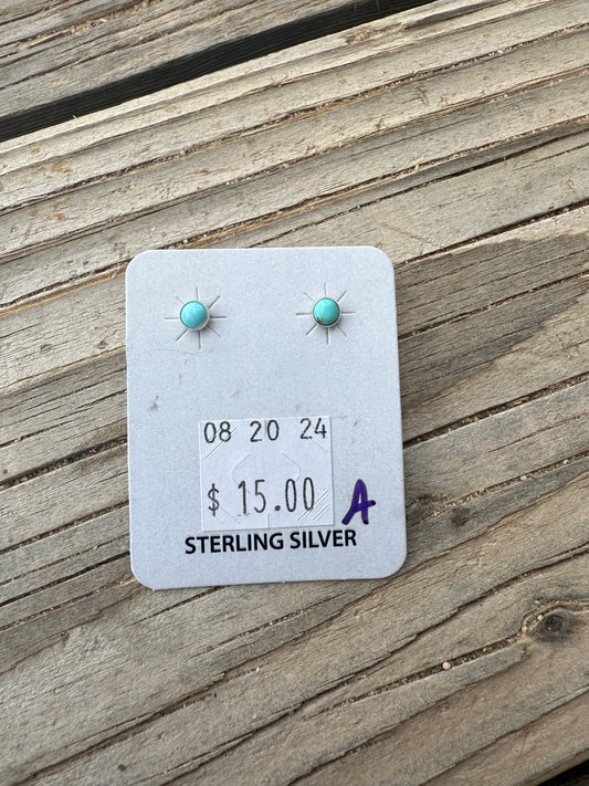 Kingman Turquoise Studs